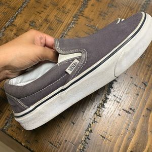 Dark grey slip on vans